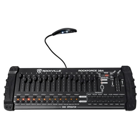 Rockville ROCKFORCE 384 Channel Light/Fog DMX Lighting Controller + MIDI Control