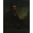thumbnail image 3 of Douglas Volk 20x24 Black Modern Framed Museum Art Print Titled - Portrait of Lincoln (1922), 3 of 5