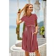 thumbnail image 4 of Vestido Simier Fariry, modesto, de negocios, casual, color vino, talla L, 4 of 6