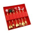 thumbnail image 3 of jicheng 6 Pieces Christmas Cutlery Reusable Tableware for Restaurant Ice Cream Party E, 3 of 9
