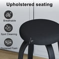 thumbnail image 5 of S-HOME Swivel Bar Stools Set Of 2,  Fabric Upholstered 30 Inch Height, Ideal For Restaurants And Home Use，Black, 5 of 8