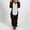 Black, variant on Women Long Sleeve Hooded Jumpsuit Pajamas Casual Winter Warm Rompe Sleepwear