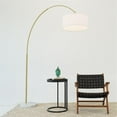 thumbnail image 3 of Illuminated Symphony Arch Gold Brass & White Marble Floor Lamp, 3 of 4