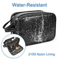 thumbnail image 4 of Toiletry Bag for Men Water-resistant Large Travel Shaving Grooming Dopp Kit Bathroom Organizer PU Leather Portable Cosmetic Storage Bag Black, 4 of 10