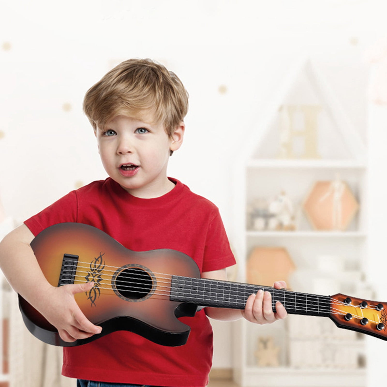 RKZDSR Beginner's 22-Inch Ukulele for Kids, Early Education Musical Instrument Toy Guitar