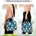 thumbnail image 4 of FORMRS Womens Corduroy Tote Bag Crossbody Shoulder Handbag with Pocket, Blue White Geometric Patterns, 4 of 7
