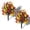 03#Multicolor[2PCS], variant on Bxaolu 15.8" Artificial Topiary Trees with Ground Spike, Set of 2 Norfolk Pine Topiary, UV Resistant Shrubs Plants Fake Cedar Tree Bushes for Outdoor Front Porch Garden Décor