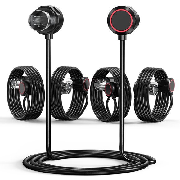 Paquete de 5 cables MIDI, 3 pies, 5 pines, DIN 45 grados, con ángulo de espejo