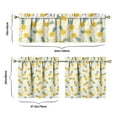 thumbnail image 6 of Pineapple Lover Kitchen Curtains Set - 3 PCS Hawaiian Tropical Tier Curtains & Valance, Fresh Exotic Fruit Print, Semi-Sheer Farmhouse Window Treatment, 6 of 6