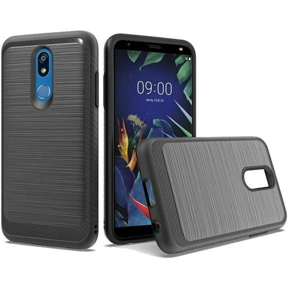 GSA Slim Brushed Case w/Edge Design for LG K40,Solo LTE,Harmony 3 - Black