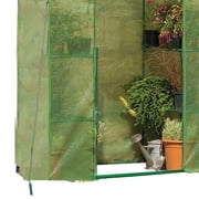 Gardman Walk In Greenhouse with 2 Tier Shelving Unit and Zippered Door