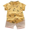 thumbnail image 4 of Hiijoy Infant Boys Outfits Dinosaur Print Short Sleeve Shirt and Shorts Set, Sizes 18-24M, 4 of 8