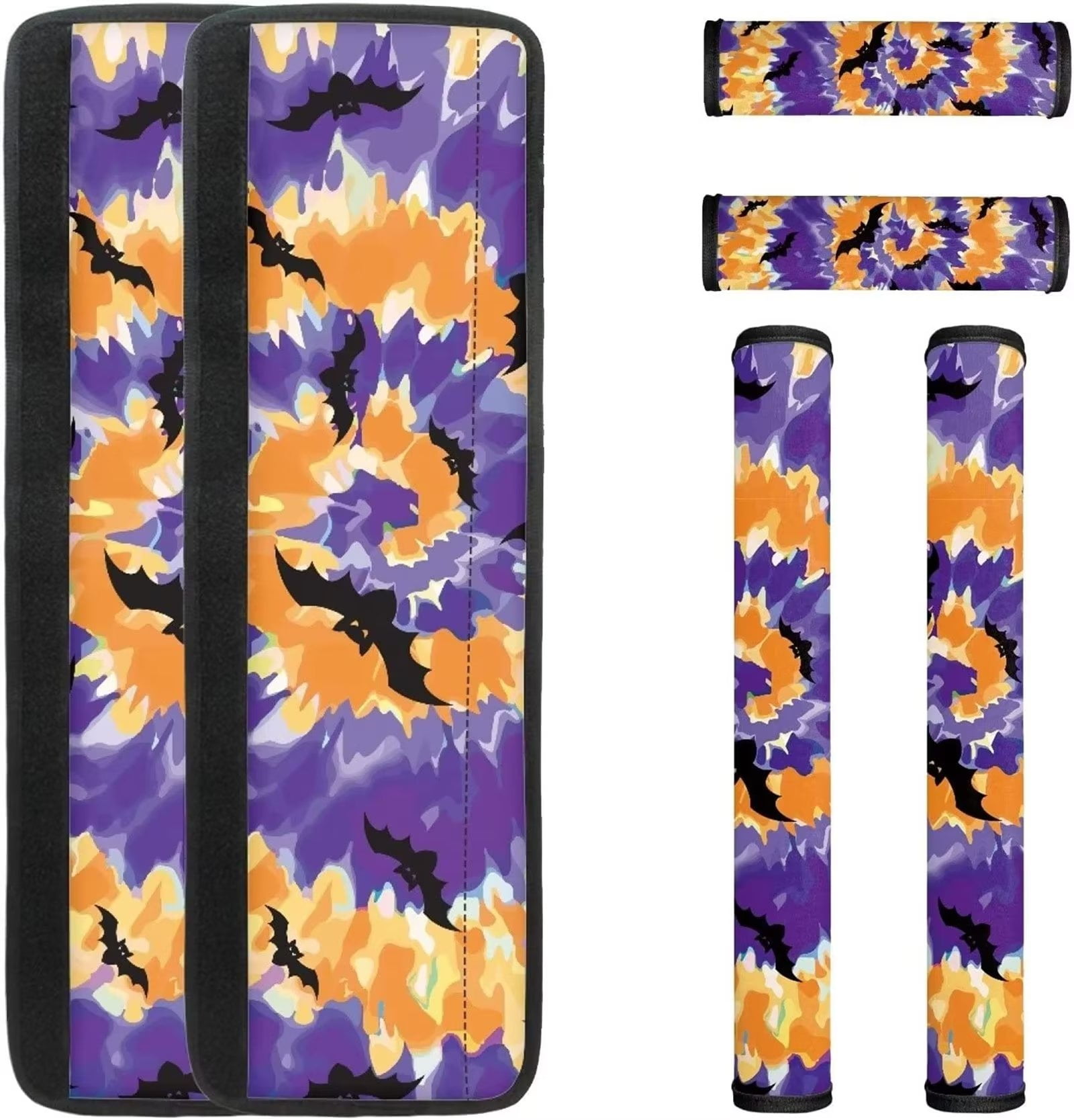 FKELYI Tie Dye Bat Refrigerator Door Handle Cover, Halloween Kitchen