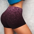 thumbnail image 4 of Fotbe Pink Glitter Sparkles A Shorts Sin Costuras – Shorts Deportivos de Cintura Alta para Mujer, Elásticos para Gimnasio, Yoga, Running o Ciclismo-Large, 4 of 8