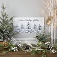 thumbnail image 2 of Northlight Flocked Christmas Tree "Where Treetops Glisten" Wall Art Decoration - 19.75", 2 of 6