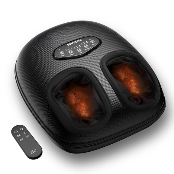 Snailax Shiatsu Foot Massager for Circulation up to size 13, Air Compression Foot Massager machine with Heat, Gifts