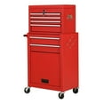 thumbnail image 2 of Resenkos Cabinet, Storage Cabinet Units,Rolling Cabinet Storage Chest Box Garage Toolbox Organizer-Red, 2 of 9