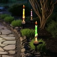 thumbnail image 3 of Halloween Solar Lighted Candle Stakes - Skeleton Hands Holding LED Candles for Outdoor Pathway & Indoor Spooky Party Decor, 3 of 6