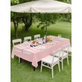 thumbnail image 3 of Outdoor Tablecloth with Umbrella Hole and Zipper, Hello Winter Rectangle Table Cloth 60x84 Inch Waterproof Tablecloth, Pink Merry Christmas Holiday Picnic Table Cover for Patio Camping, 3 of 7