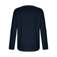 thumbnail image 7 of XuJwPNcy Long Sleeve Tops for Women V Neck Tunic Business Casual Dressy Blouse Rolled Sleeve Solid Color T Shirts（Navy,Medium), 7 of 7