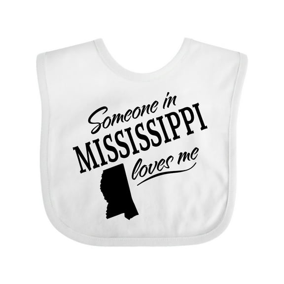 Inktastic Someone in Mississippi Loves Me Boys or Girls Baby Bib