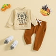 thumbnail image 2 of Douhoow 0-3 Years Baby Boy Halloween Outfits Long Sleeve Skeleton Sweatshirts Pants 2Pcs Fall Clothes, 2 of 8