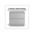 thumbnail image 5 of Alera Lateral File, 2 Legal/Letter-Size File Drawers, Light Gray, 30" x 18.63" x 28", 5 of 11