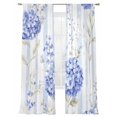 thumbnail image 6 of Hydrangea Striped Sheer Curtains for Living Room Bedroom Vintage Floral Botanical Sheer Curtains 84 Inch Long 2 Panels Set Light Filtering Curtain Window Treatments Drapes for Dining Room, 6 of 6