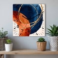 thumbnail image 6 of Navy Blue Burnt Orange Wooden Wall Clock Silent Non Ticking, Boho Art Modern Geometric Square Wall Clocks Battery Operated, Decor Clock for Home Office, Living Room, Kitchen, 10 Inch, 6 of 9