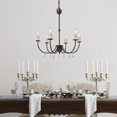 thumbnail image 5 of LNC 6-Light Crystal Oil-Rubbed Bronze Candle Chandelier, 5 of 11