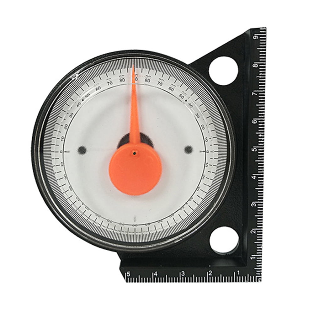 Magnetic Angle Measuring Protractor Slope Protractor High Precision Angle Meter Pointer Tilt Level Ruler Angle Measuring Inclinometer for Automotive and Building 9.5x9.5cm Pointer Angle Meter 
