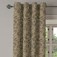 thumbnail image 2 of Ambesonne Brown Grommet Curtain, Leaves Flowers Vintage, 50" x 120", Brown Taupe, 2 of 6