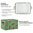 thumbnail image 2 of Yayeee 2 Pack Canvas Storage Basket with Handles for Shelves Fabric Bins Closet Organizer, American Footballs, 2 of 8