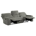 thumbnail image 4 of Lexicon Borneo Traditional Chenille Double Reclining Sofa in Mocha, 4 of 7