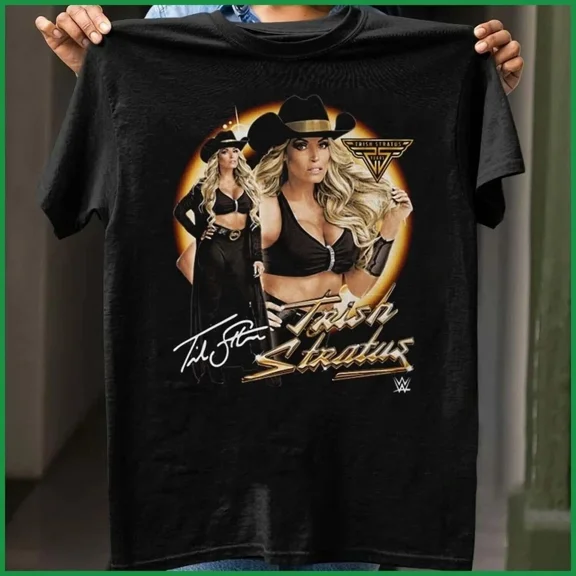 Trish Stratus 25th Anniversary Vintage Black Unisex T-Shirt