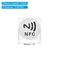 thumbnail image 2 of Uxcell NFC Sticker NFC213 Tag Sticker 144 Bytes Memory Blank Round NFC Tags White 10 Pack, 2 of 5