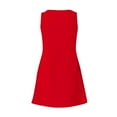 thumbnail image 6 of Elvqul Red Dresses for Women Casual with Pockets Sleeveless Wedding Guest Summer Solid Color Cocktail Womens Dresses, 6 of 6
