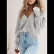 thumbnail image 4 of Suéter de Punto Grueso Abierto para Mujer, Larga, Botones, Cárdigan Corto Holgado, Abrigos de Abrigo. Gris XXL, 4 of 6