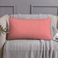 Pillow Cases, Red And White Stripes Wrinkle Resistant Pillowcases with