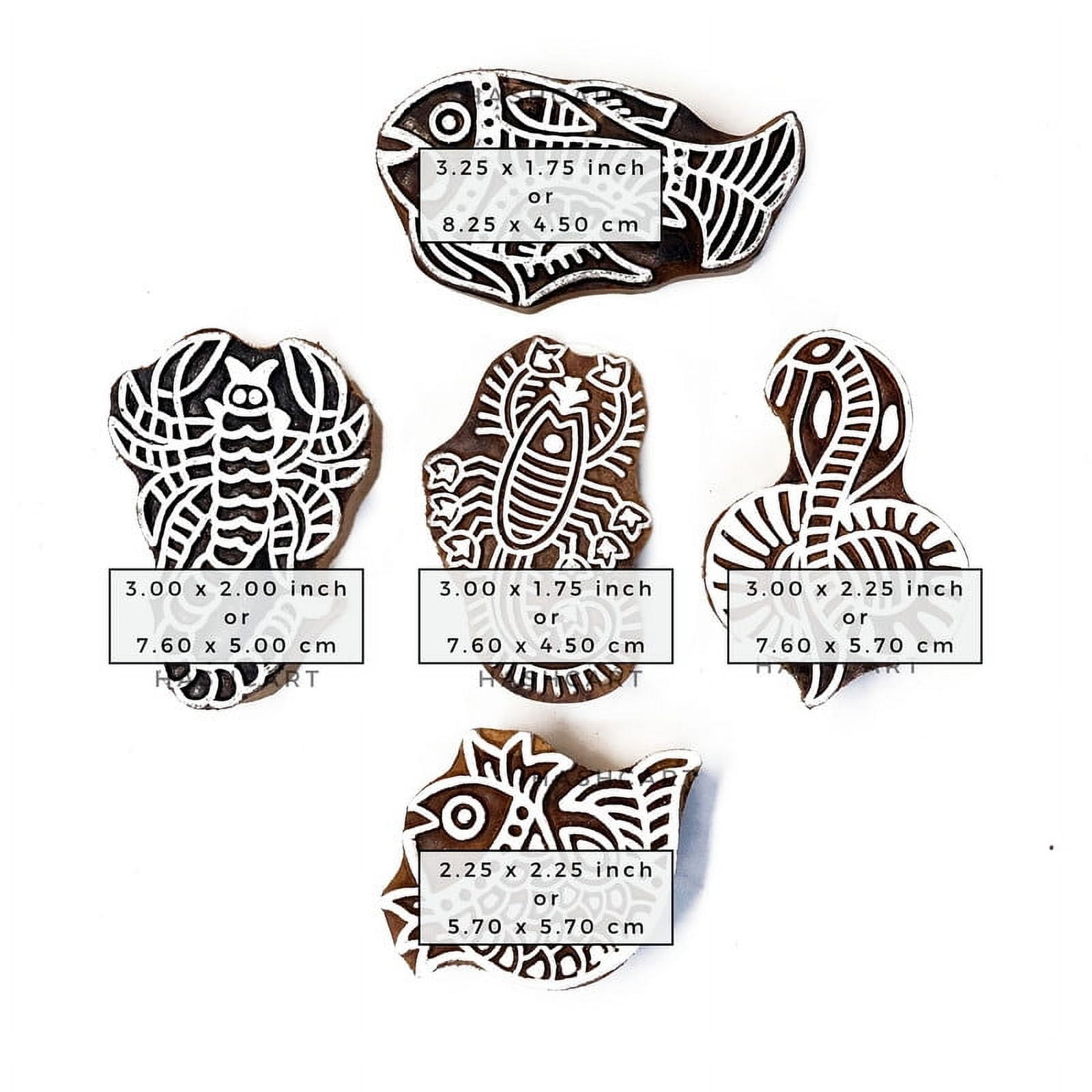 Hand carved Wood Stamps for Block Print or Decoration – Noomaad