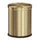 thumbnail image 1 of Cubo de basura de acero inoxidable, cubo de basura con tapa, cubo de basura pequeño con tapa giratoria, 4 galones, latas de basura para cocina, sala de estar, dorado metálico (oro), 1 of 4