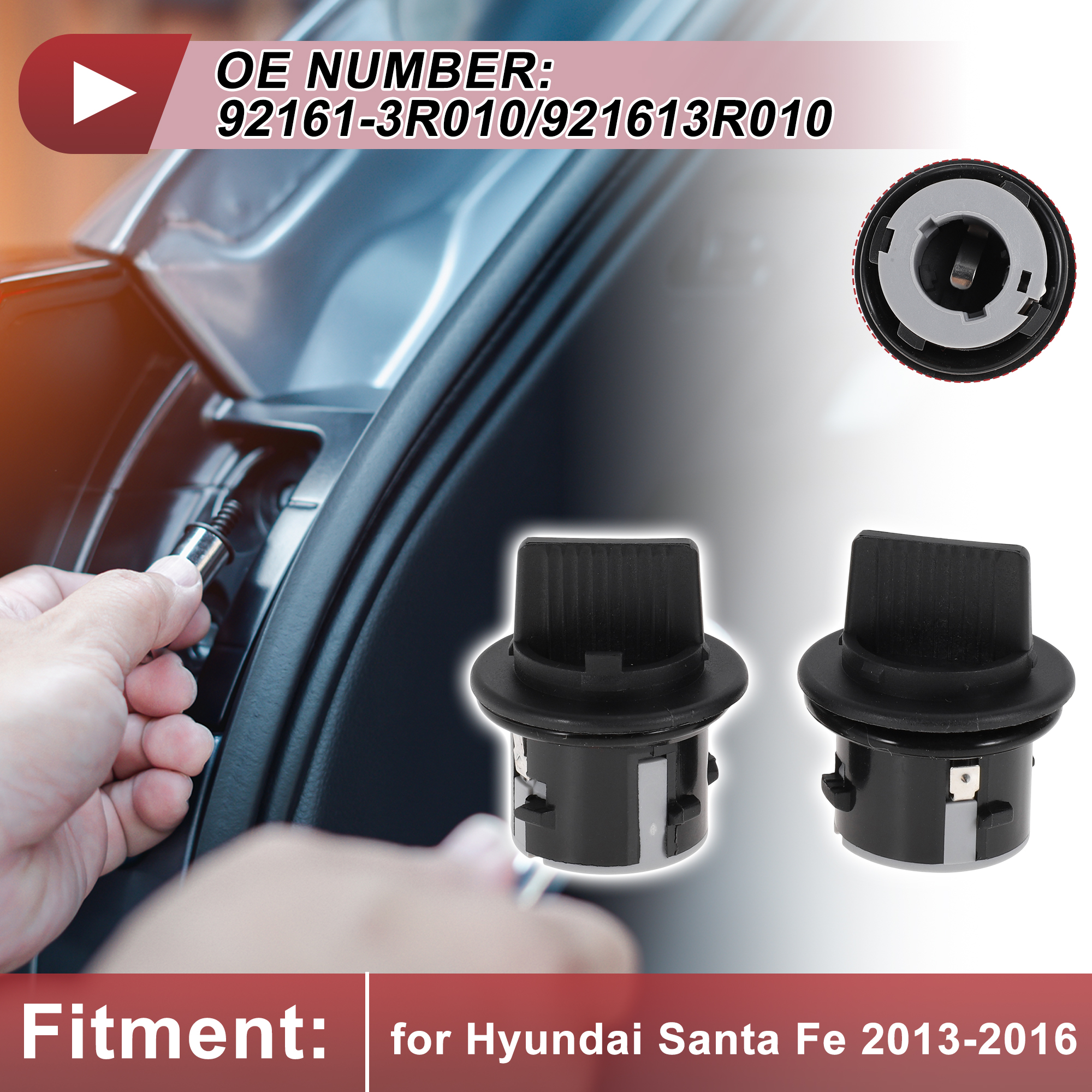 Unique Bargains Front Turn Signal Light Socket for Hyundai Santa Fe 2013-2016