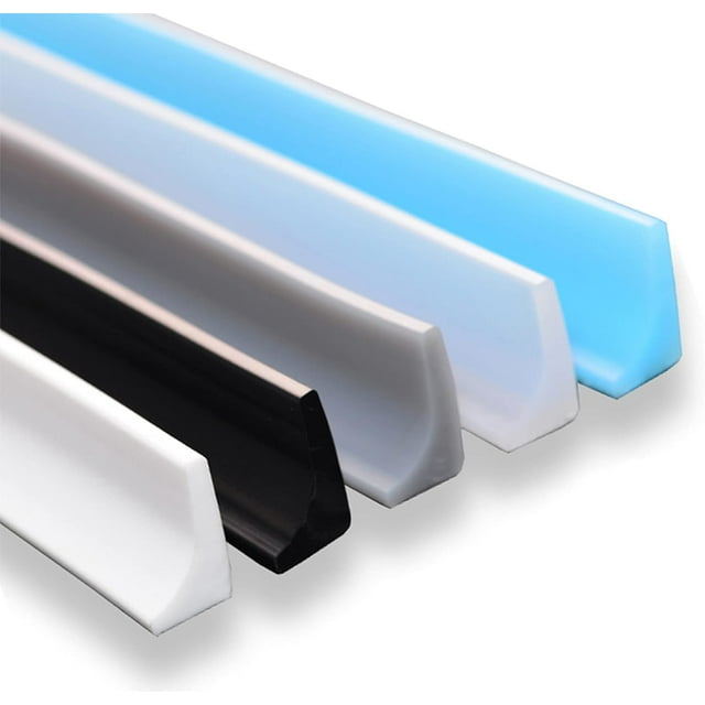 ORUYROP Bathroom Kitchen Self-Adhesive Ailicone Shower Water Barrier Threshold Water Dam Retention System Floor Water Stopper Strip for Wet and Dry Separation,Transparent,200cm(79in)