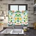 thumbnail image 4 of Yayeee Kitchen Curtains Tier Pair Light Filtering 27"x36" Rod Pocket Short Cafe Window Panel, Retro Blue Floral, 4 of 7