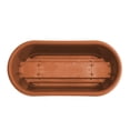 thumbnail image 6 of Bloem 24" Plastic Deck Rail Planter, 9" H x 24" L x 12" W, Fits Rail Sizes between 4.75 to 5.75" Wide, Terra Cotta, 2-Pack, 6 of 9