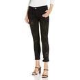 thumbnail image 1 of COVERGIRL Women's High Waisted Ripped Patched Skinny Jeans, Black Distressed, 16 Plus, 1 of 2