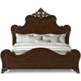 thumbnail image 2 of Benjara Lisa Queen Size Bed Traditional Carved Ornate Details, Classic Cherry Brown, 2 of 5