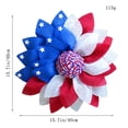 thumbnail image 5 of AZXY 15.7 Inch Patriotic Wreath, Red White Blue Sunflower Burlap Wreath with Star Accents, Rustic Americana Decor, 5 of 7