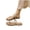 Brown, variant on Women Rhinestone Flat Slide Sandals Roman Style Soft Non Slip Sole Plus Size Spring Summer Beach Casual Shoes,Gold
