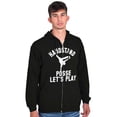 thumbnail image 4 of Handstand Posse Lets Play Gymnastics Men's Big & Tall Graphic Zip Up Hoodie Brisco Brands 2X, 4 of 5